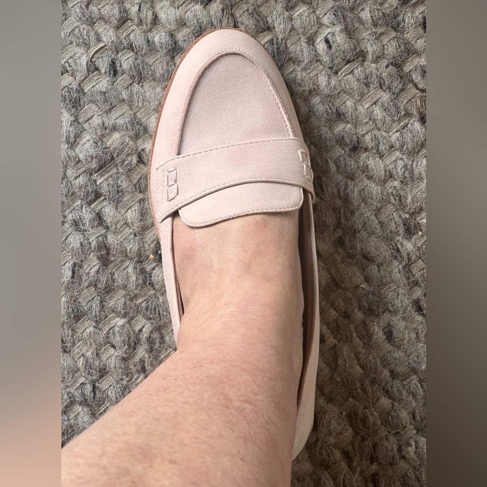Life Stride Velocity 2.0 Zee Faux Leather Slip-On Loafers Pink/Blush (Sz 9W)